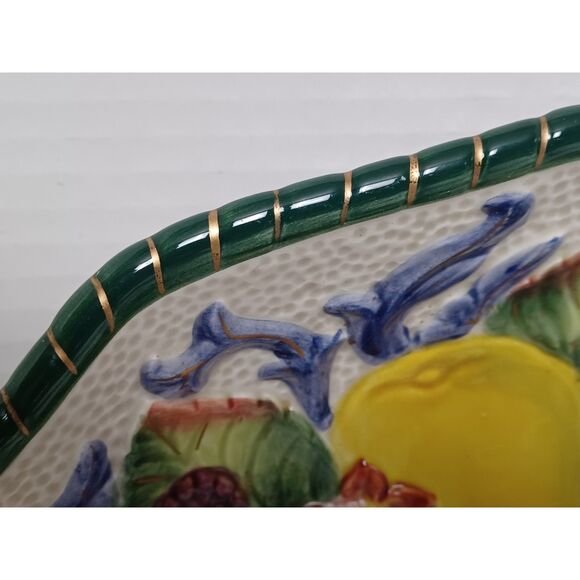 Fitz & Floyd 10" Oval Vegetable Bowl, 8" Open Potpourri Florentine Fruit Pattern - Picture 9 of 15